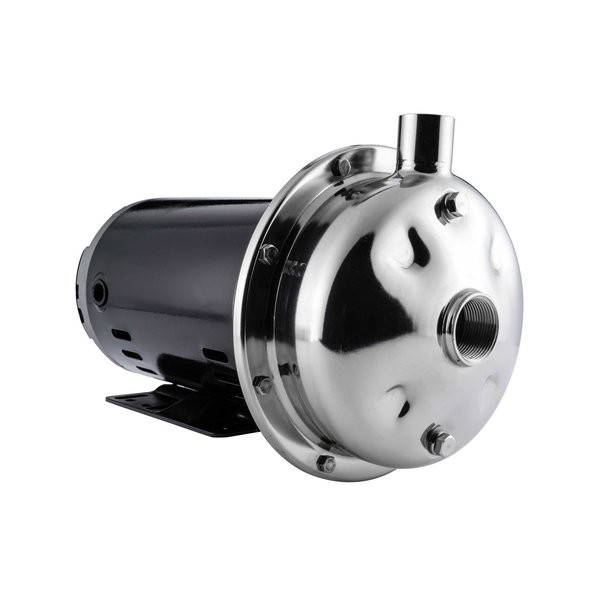 American Stainless Pumps Stainless Steel Pump, Carbon/Silicon Carbide/Viton Seal, 2 HP, ODP Motor, BEP = 45 gpm D3621042D3F